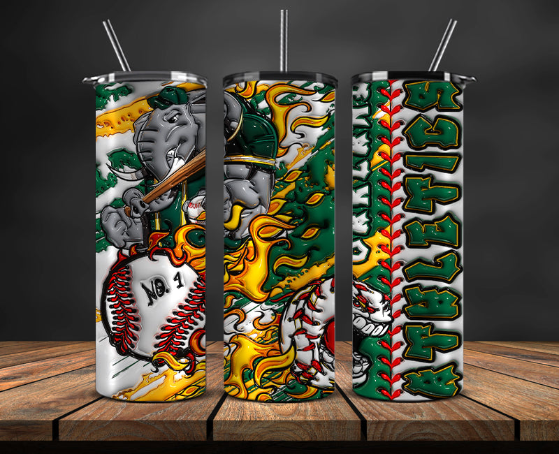 Oakland Athletics Tumbler Wrap, Mlb Tumbler Mlb Logo Tumbler Png 33