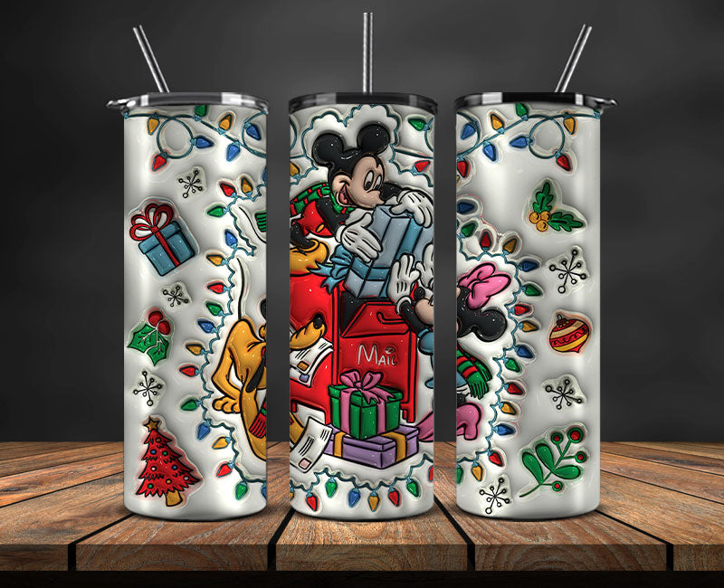 Christmas 20oz Tumbler Wrap PNG, Christmas 3D Inflated Puffy Tumbler Wrap Png, Grinchmas 20oz Png 345