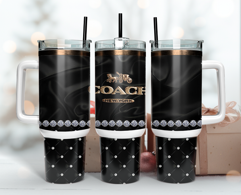Coach Tumbler Wrap 40oz,Tumbler Wrap with Logo Fashion - Instant PNG File 35
