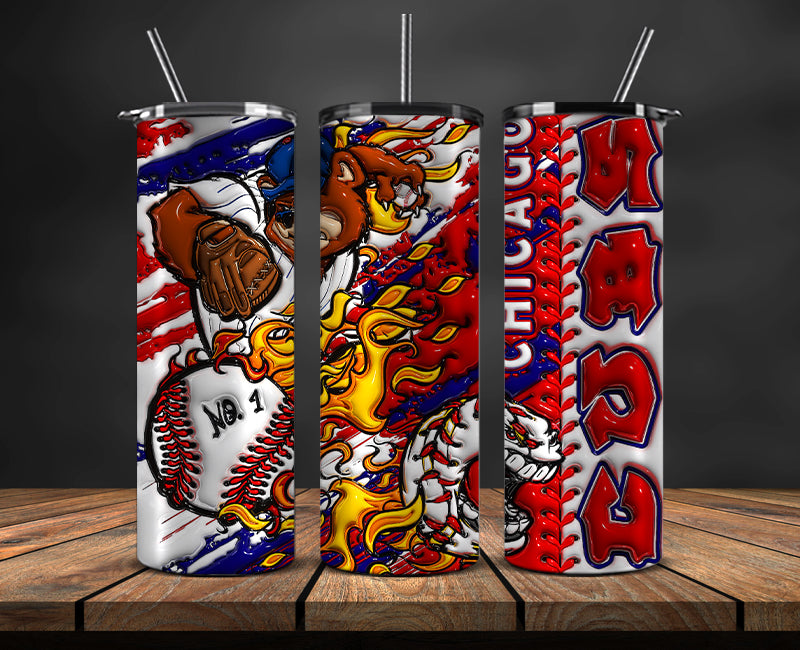 Chicago Cubs Tumbler Wrap, Mlb Tumbler Mlb Logo Tumbler Png 36