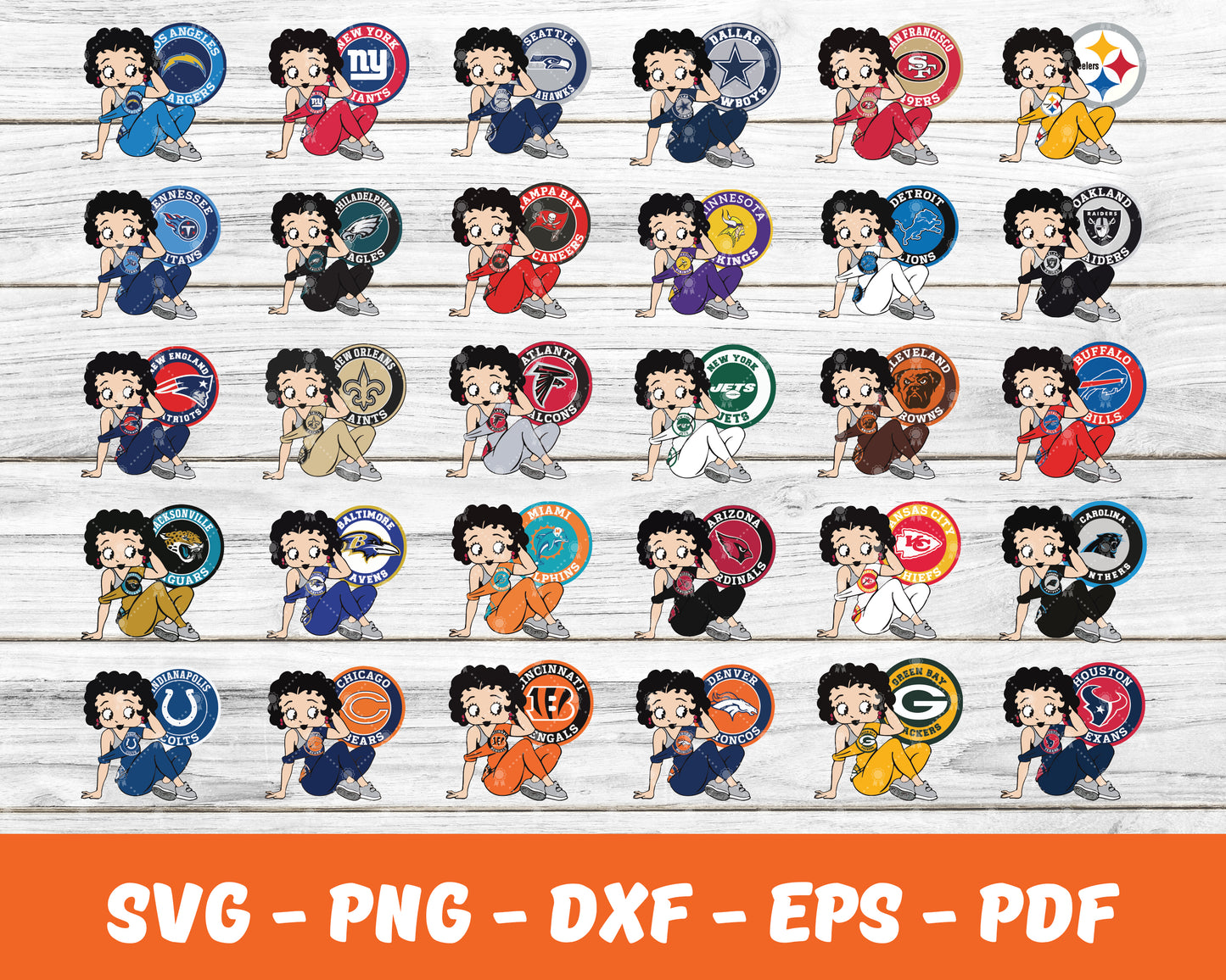 Bundle Betty Boop Svg, Template Svg, Football Svg 36