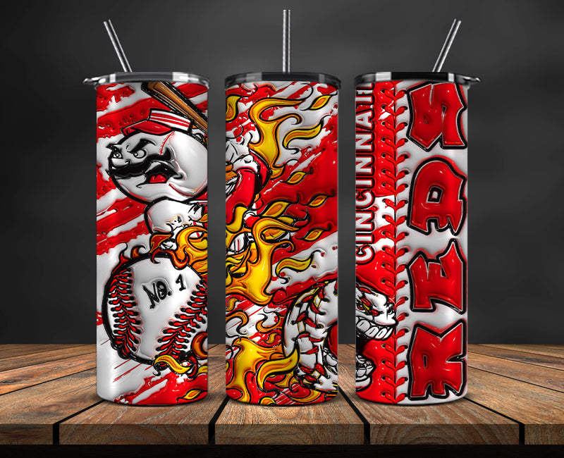 Cincinnati Reds Tumbler Wrap, Mlb Tumbler Mlb Logo Tumbler Png 37