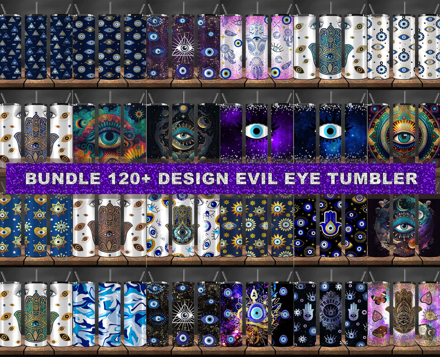Bundle 120 Evil Eye Skinny Tumbler Png,Bundle Evil Eye Pattern Png, Evil Eye 20 oz Tumbler Wrap , Evil Eye Tumbler Wrap 38