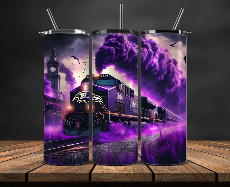 Baltimore Ravens Tumbler Wrap, NFL Trendy Tumbler 03
