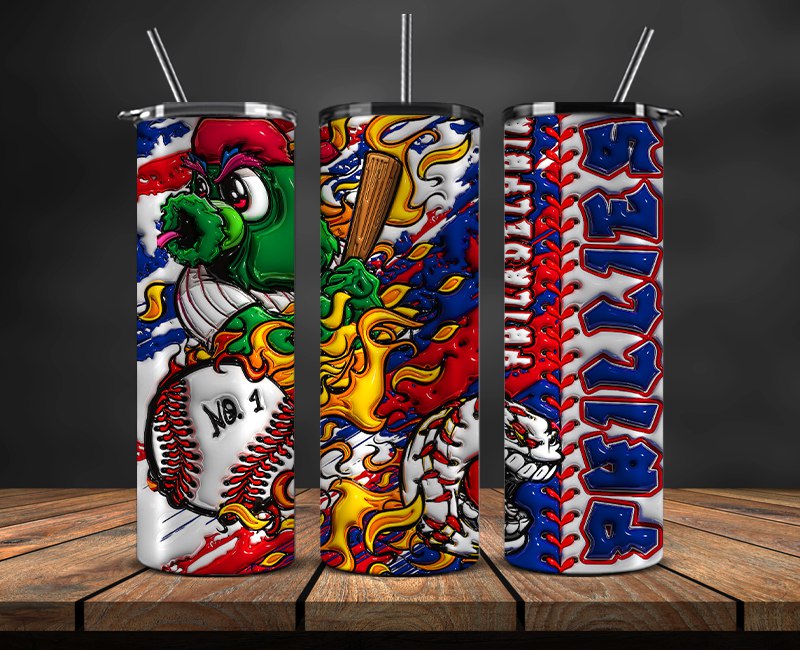 Philadelphia Phillies Tumbler Wrap, Mlb Tumbler Mlb Logo Tumbler Png 42