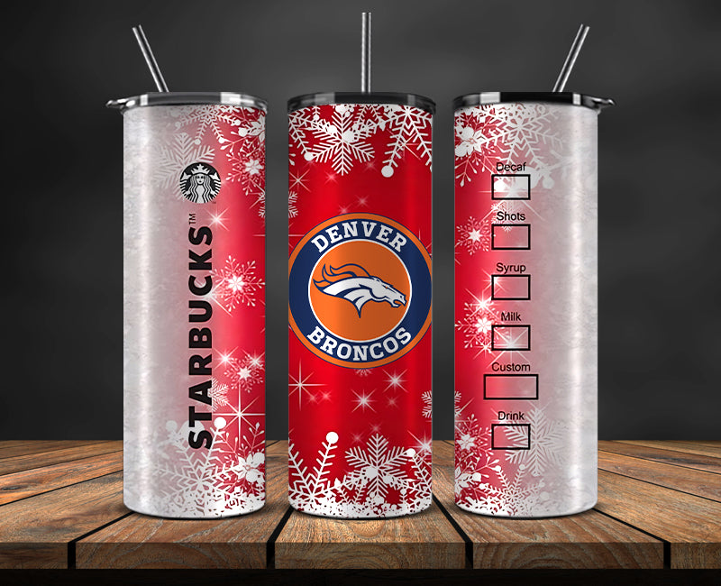 Denver Broncos Christmas Tumbler Png,NFL Merry Christmas Png, NFL Christmas Tumbler Wrap 43