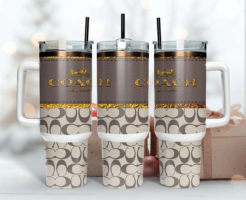 Coach Tumbler Wrap 40oz,Tumbler Wrap with Logo Fashion - Instant PNG File 44