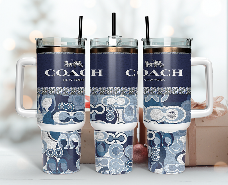 Coach Tumbler Wrap 40oz,Tumbler Wrap with Logo Fashion - Instant PNG File 45