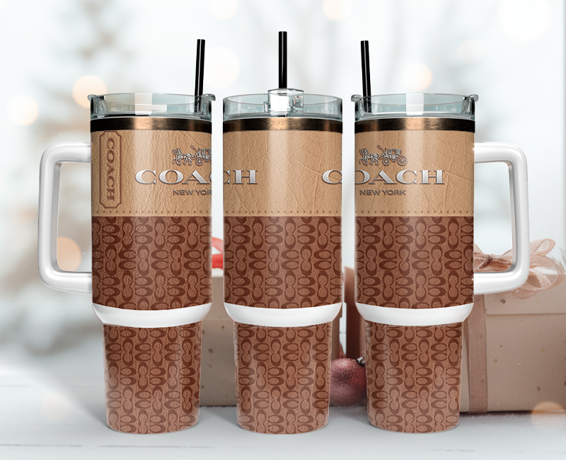 Coach Tumbler Wrap 40oz,Tumbler Wrap with Logo Fashion - Instant PNG File 48