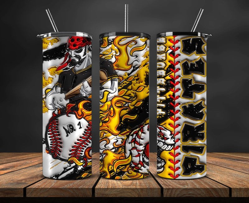 Pittsburgh Pirates Tumbler Wrap, Mlb Tumbler Mlb Logo Tumbler Png 49