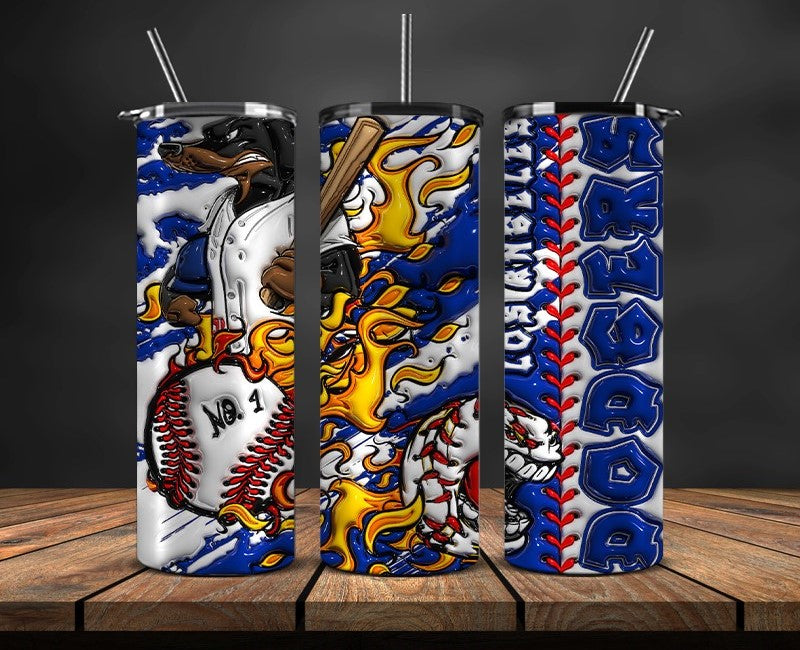 Los Angeles Dodgers Tumbler Wrap, Mlb Tumbler Mlb Logo Tumbler Png 51