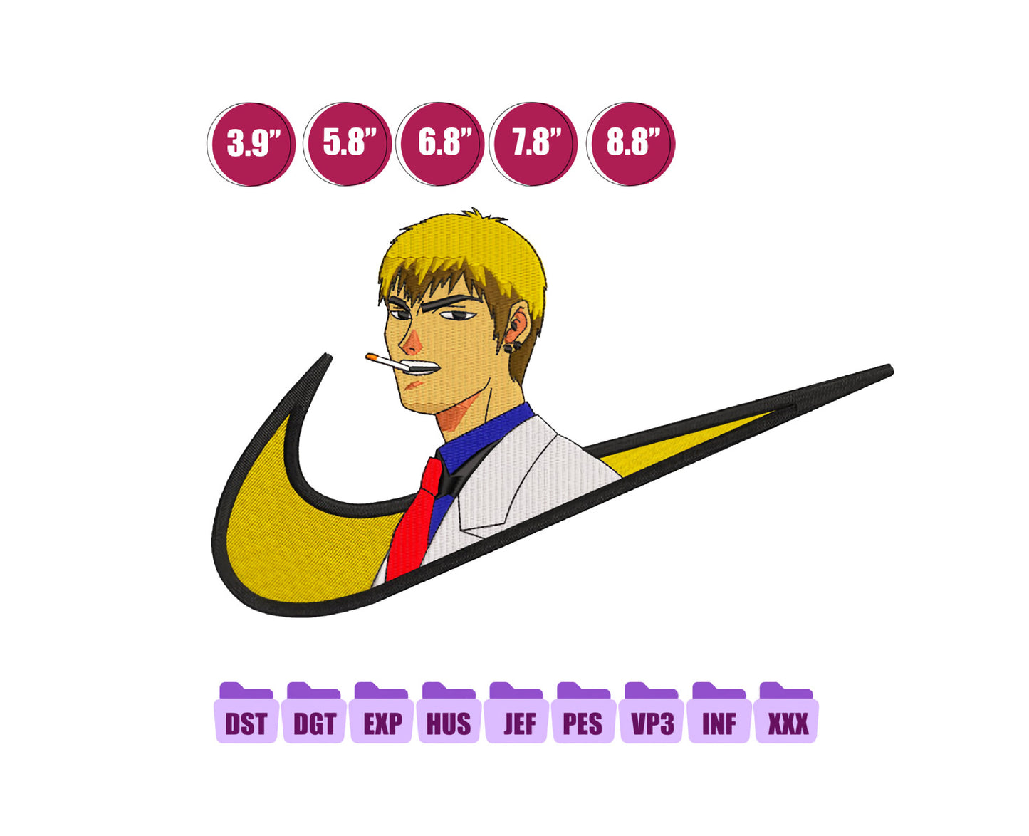 TEACHER ONIZUKA Anime Embroidery Design, Ni ke Anime Embroidery Designs 52