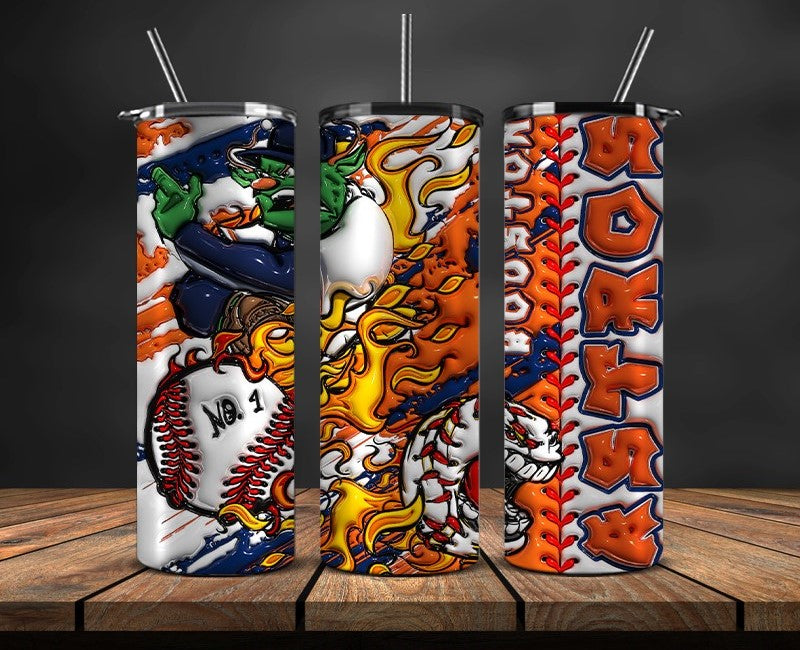 Houston Astros Tumbler Wrap, Mlb Tumbler Mlb Logo Tumbler Png 52