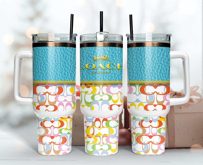 Coach Tumbler Wrap 40oz,Tumbler Wrap with Logo Fashion - Instant PNG File 53