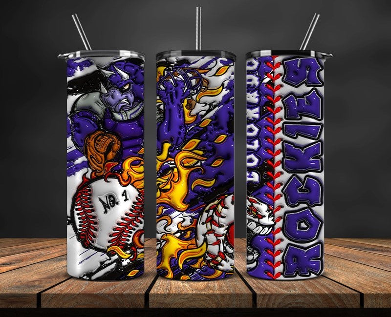 Colorado Rockies Tumbler Wrap, Mlb Tumbler Mlb Logo Tumbler Png 54