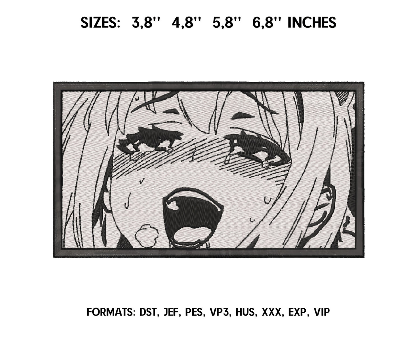 Anime Embroidery Design, Digital Anime Embroidery File 05