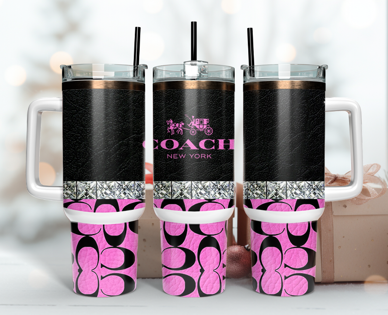 Coach Tumbler Wrap 40oz,Tumbler Wrap with Logo Fashion - Instant PNG File 62