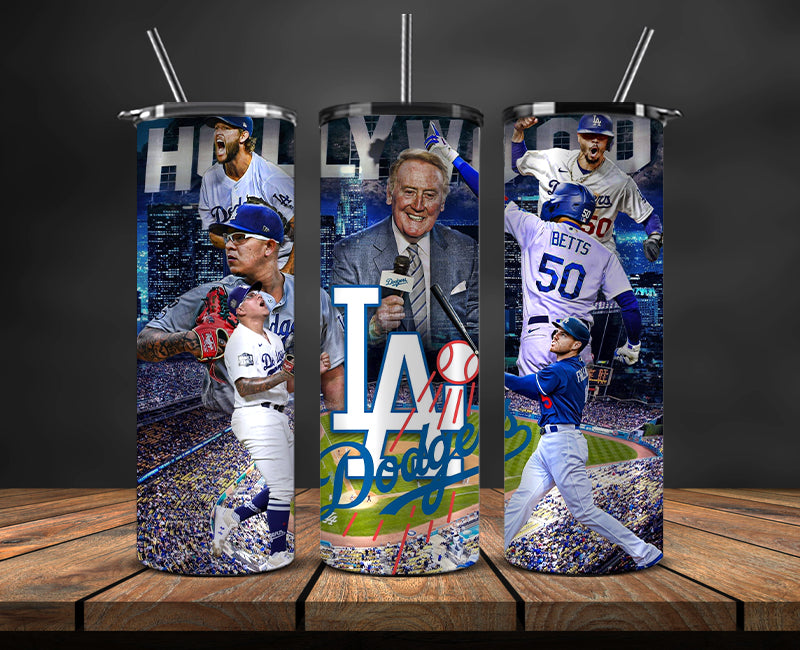 Los Angeles Dodgers Tumbler Wrap, Mlb Tumbler Mlb Logo Tumbler Png 62