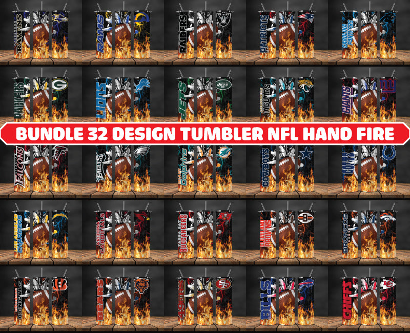 Bundle NFL Logo Tumbler Wrap, Bundle Sport Tumbler 62