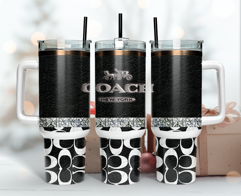 Coach Tumbler Wrap 40oz,Tumbler Wrap with Logo Fashion - Instant PNG File 63