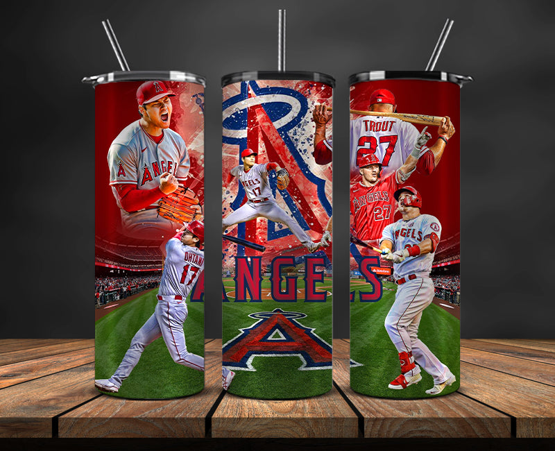 Los Angeles Angels Tumbler Wrap, Mlb Tumbler Mlb Logo Tumbler Png 63