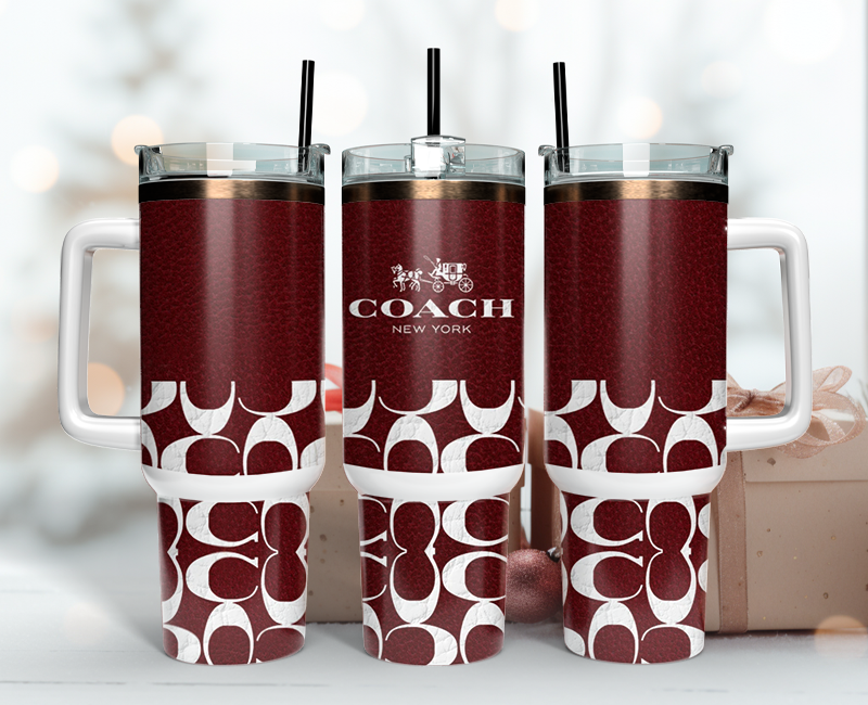 Coach Tumbler Wrap 40oz,Tumbler Wrap with Logo Fashion - Instant PNG File 66