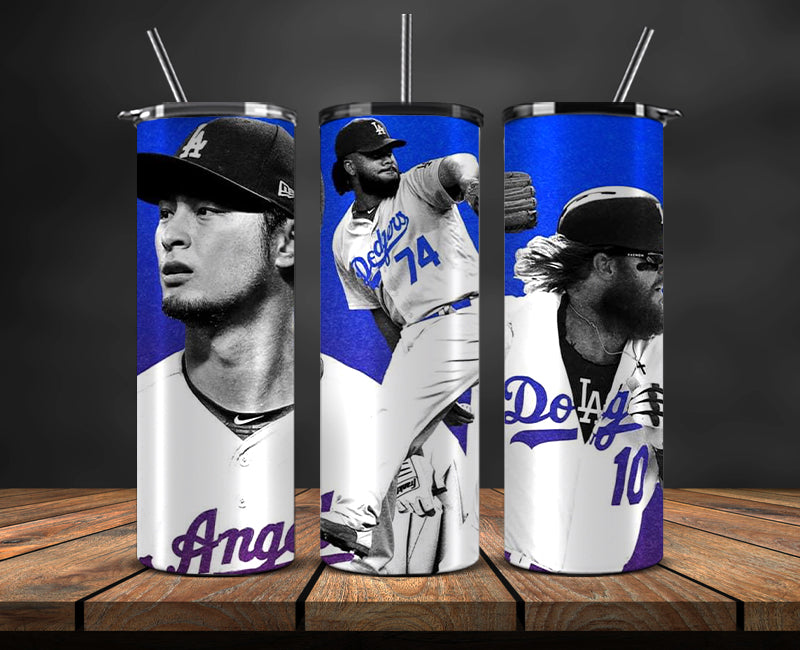 Los Angeles Dodgers Tumbler Wrap, Mlb Tumbler Mlb Logo Tumbler Png 67
