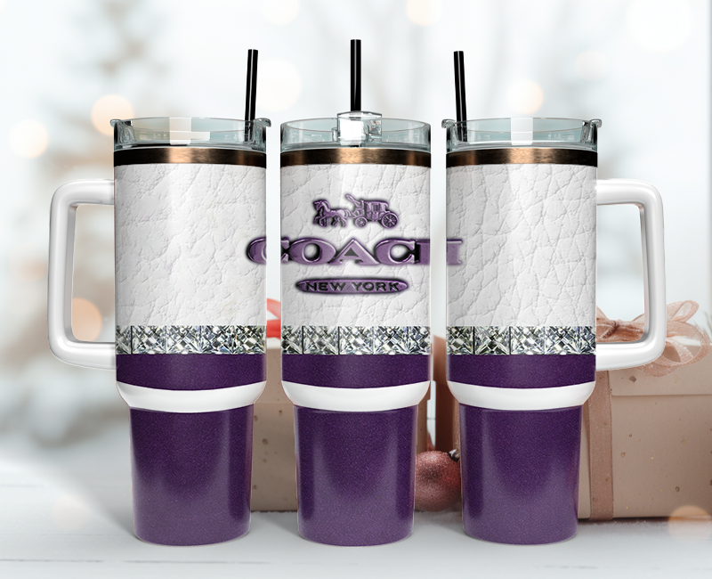 Coach Tumbler Wrap 40oz,Tumbler Wrap with Logo Fashion - Instant PNG File 68