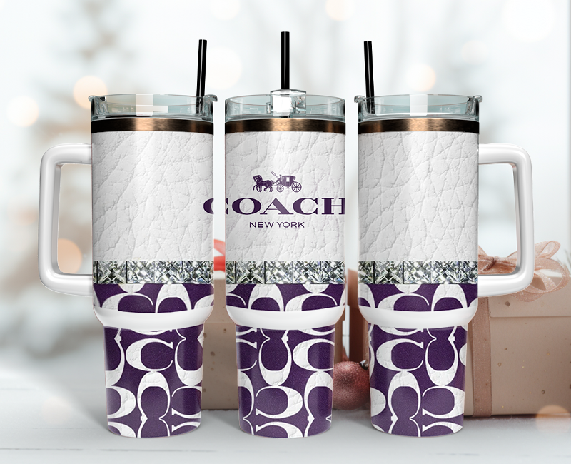 Coach Tumbler Wrap 40oz,Tumbler Wrap with Logo Fashion - Instant PNG File 70