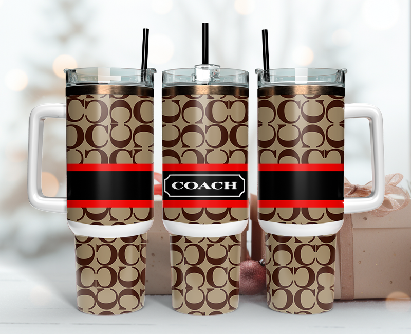 Coach Tumbler Wrap 40oz,Tumbler Wrap with Logo Fashion - Instant PNG File 71