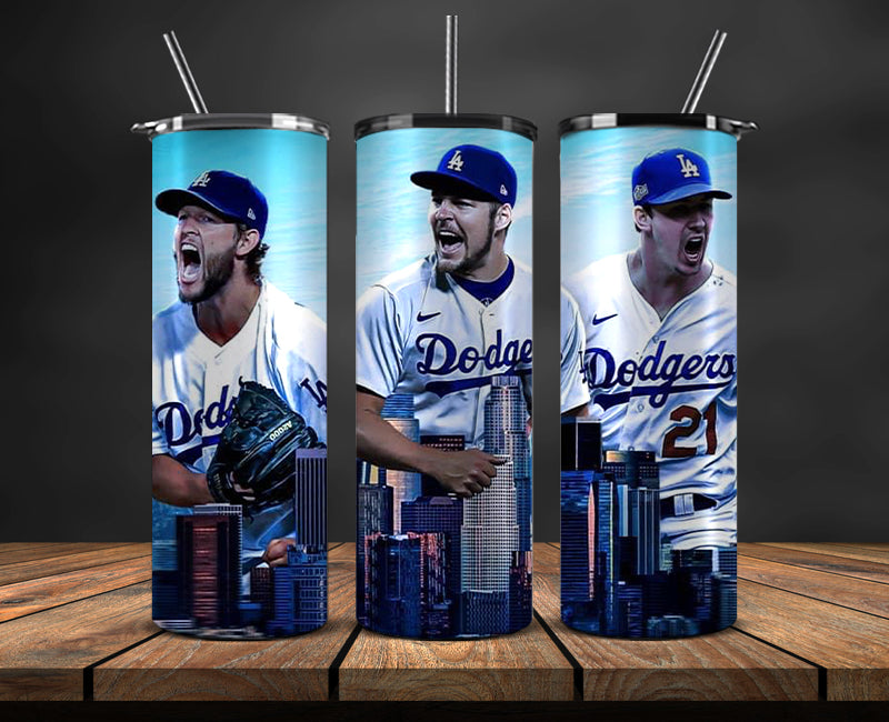 Los Angeles Dodgers Tumbler Wrap, Mlb Tumbler Mlb Logo Tumbler Png 72