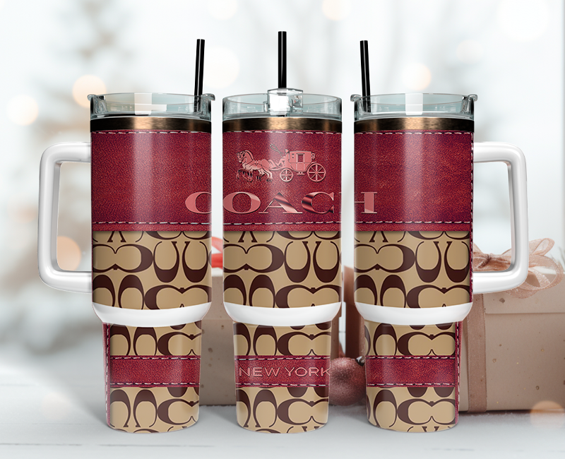 Coach Tumbler Wrap 40oz,Tumbler Wrap with Logo Fashion - Instant PNG File 74