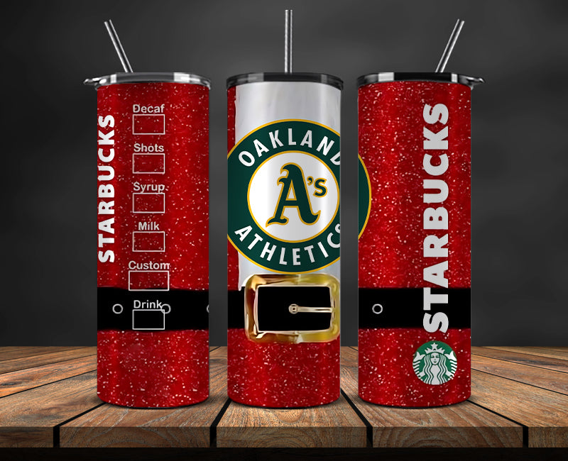 Oakland Athletics Png,Christmas MLB Tumbler Png , MLB Christmas Tumbler Wrap 75