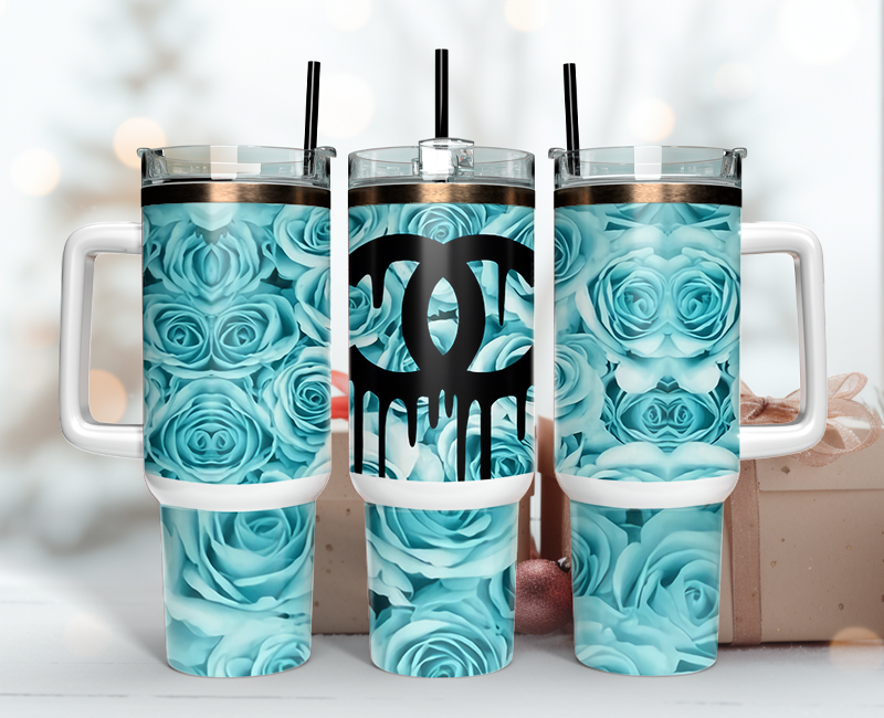 Chanel Tumbler Wrap 40oz,Tumbler Wrap with Logo Fashion - Instant PNG File 77