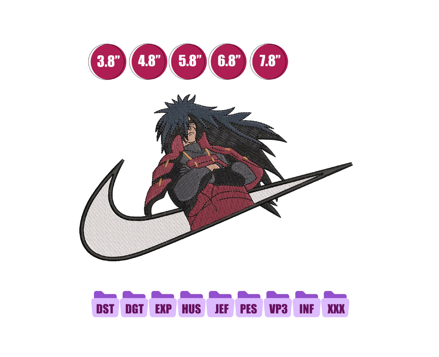 Ni ke Madara Anime Embroidery Design, Ni ke Anime Embroidery Designs 79