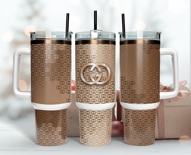 Gucci Tumbler Wrap 40oz,Tumbler Wrap with Logo Fashion - Instant PNG File 81