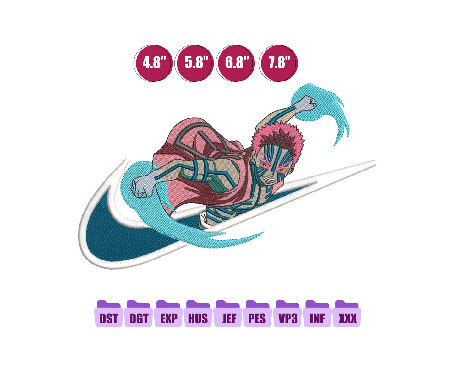 Ni ke Akaza Anime Embroidery Design, Ni ke Anime Embroidery Designs 83