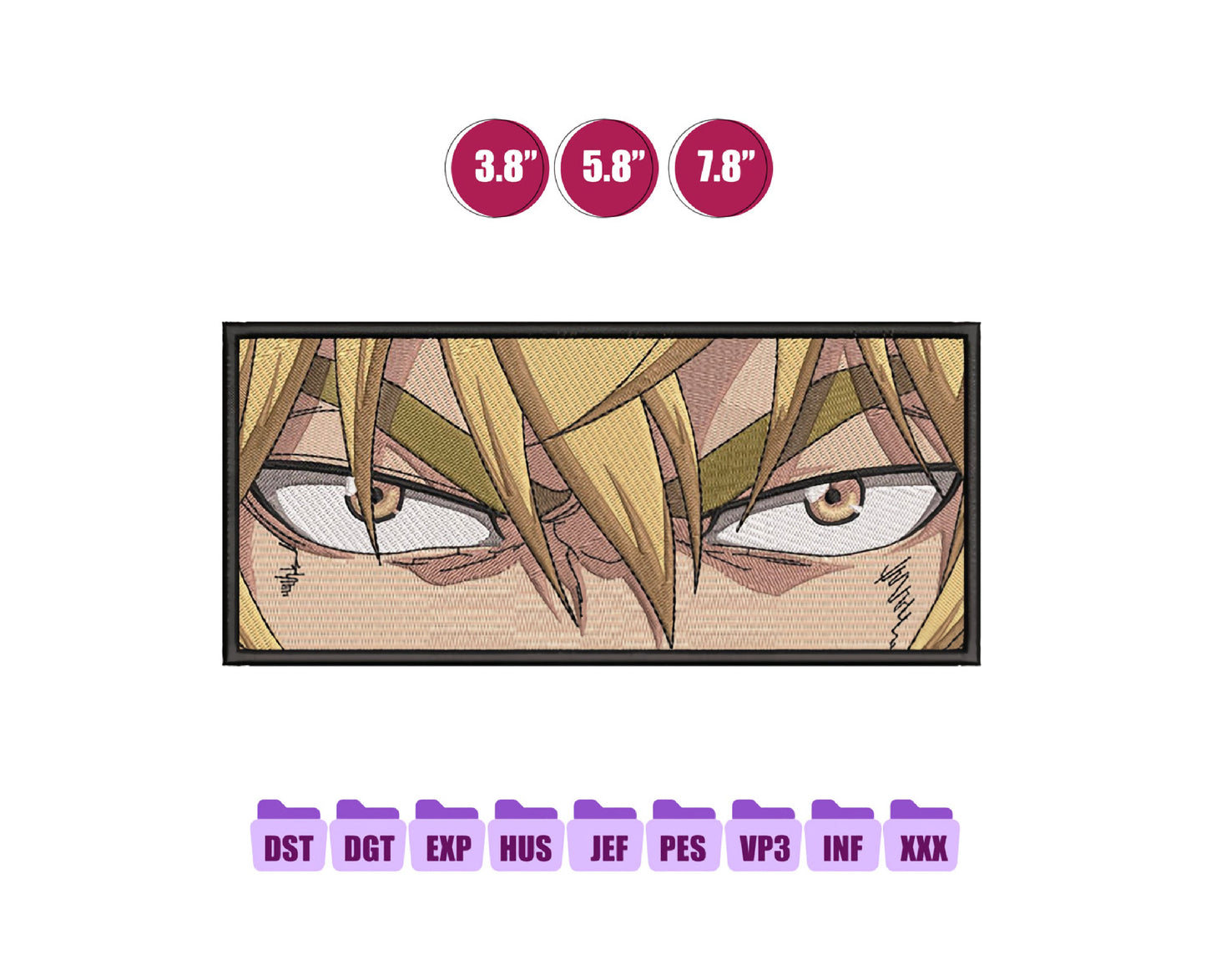 Thorfinn Anime Embroidery Design, Digital Anime Embroidery File 84