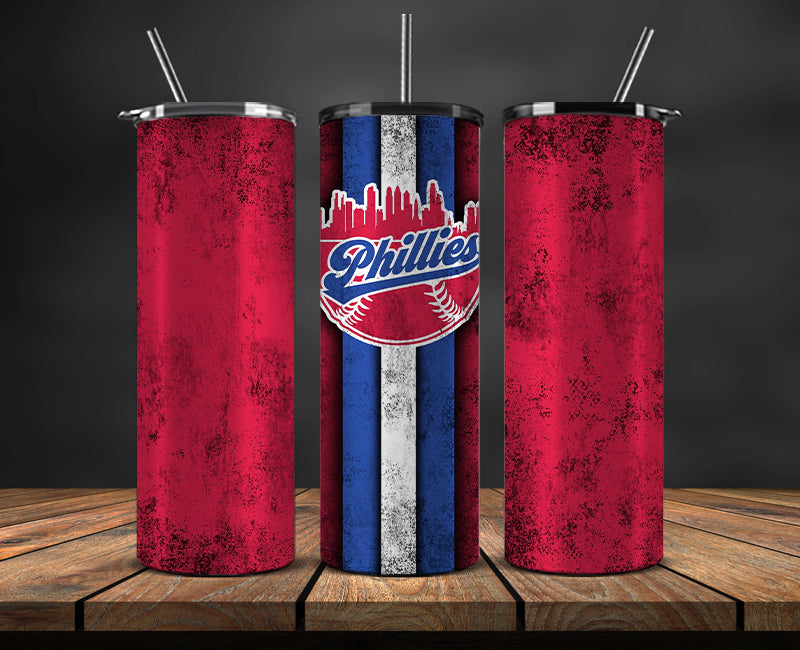 Philadelphia Phillies Tumbler Wrap, Mlb Tumbler Mlb Logo Tumbler Png 86
