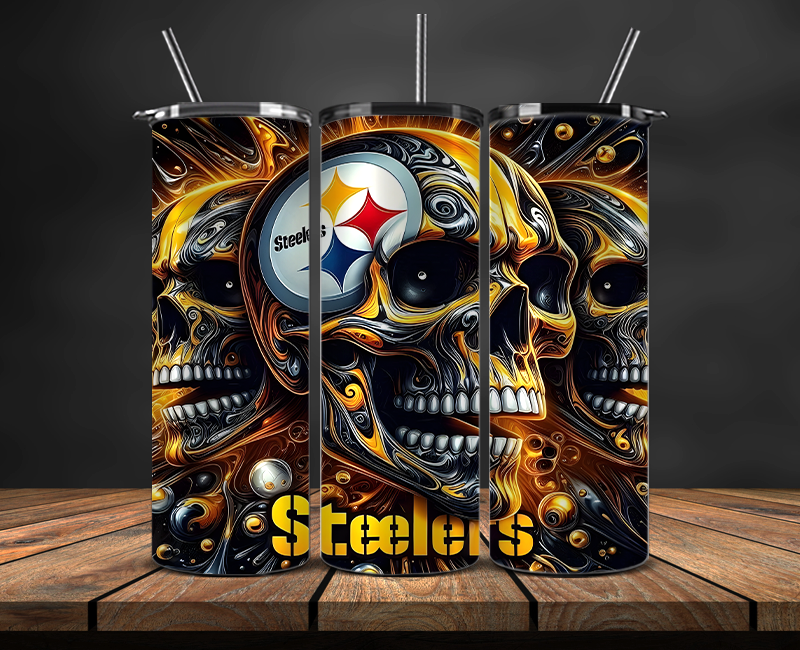 Pittsburgh Steelers Tumbler Wrap, NFL Trendy Tumbler 08