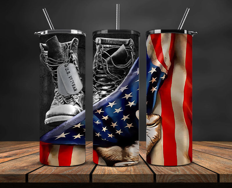 Veteran Military Tumbler, Veterans Day Tumbler , Veteran Tumbler Wrap 08