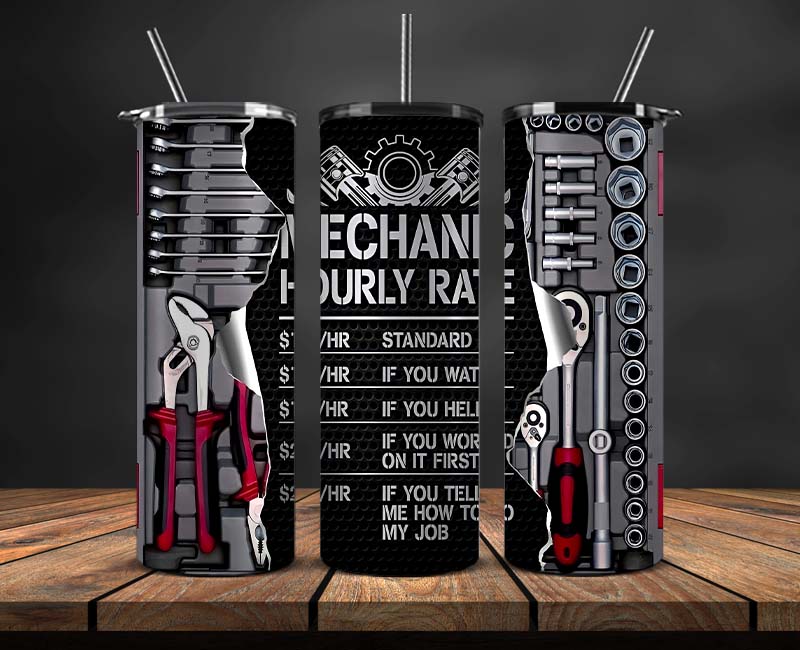 Mechanic 20oz Tumbler Wrap Png,Mechanic Tumbler Wrap 08
