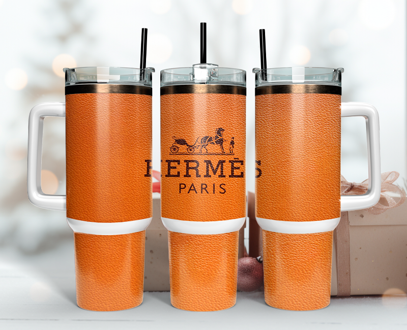 Hermes Tumbler Wrap 40oz,Tumbler Wrap with Logo Fashion - Instant PNG File 96