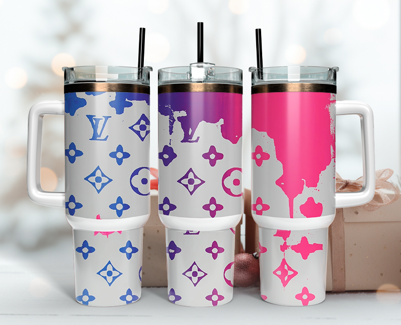 Louis Vuitton Tumbler Wrap 40oz,Tumbler Wrap with Logo Fashion - Instant PNG File 98