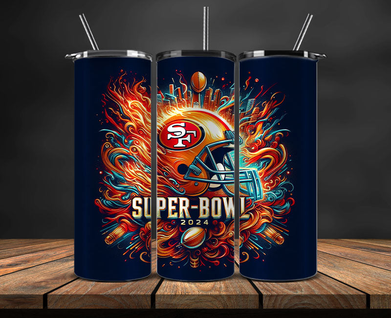 Kansas City Chiefs Vs San Francisco 49ers Super Bowl Tumbler Png, Super Bowl 2024 Tumbler Wrap 102