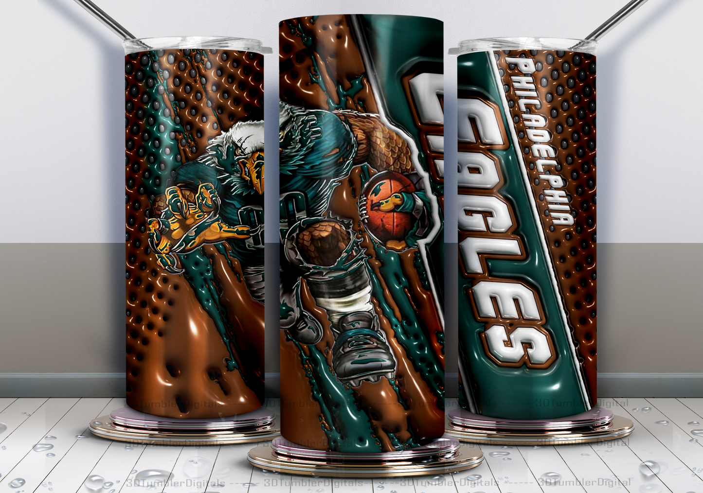 Eagles Tumbler Wrap , 3D Nfl Tumbler Wrap, Nfl Mascot Tumbler 11