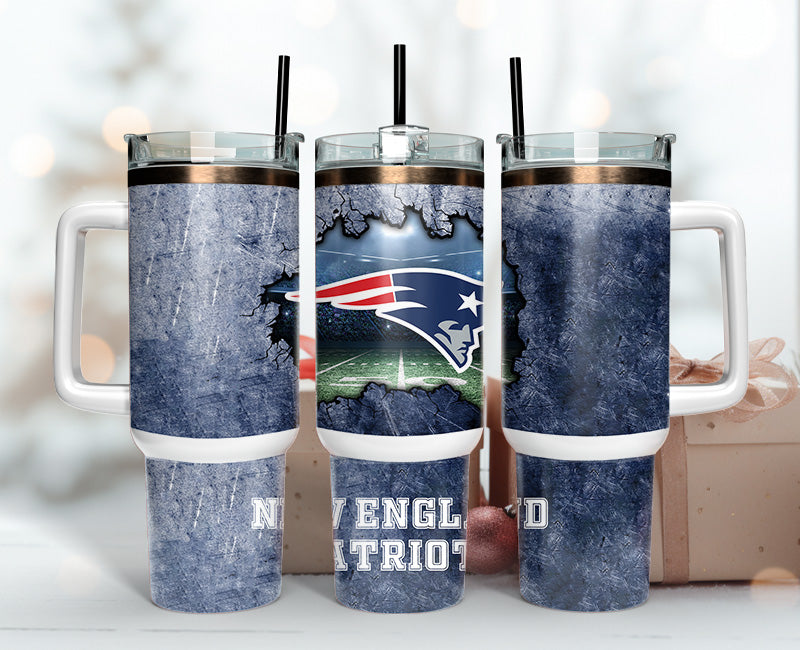 New England Patriots Tumbler 40oz Png, 40oz Tumbler Skinny 121