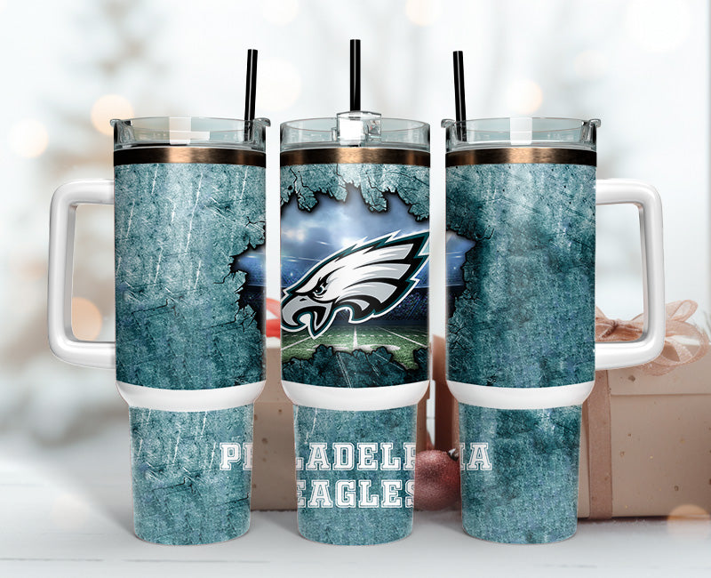 Philadelphia Eagles Tumbler 40oz Png, 40oz Tumbler Skinny 125
