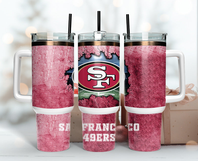 San Francisco 49ers Tumbler 40oz Png, 40oz Tumbler Skinny 127