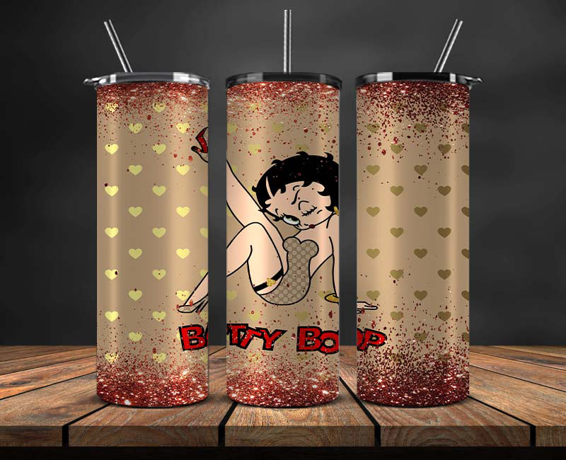 Betty Boop Skinny Tumbler Wrap, Betty Boop Tumbler Wrap ,Betty Boop Design 12